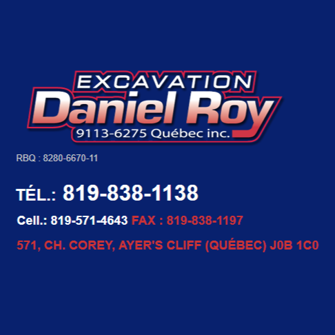 Excavation Daniel Roy | 571 Chemin Corey, Ayers Cliff, QC J0B 1C0, Canada | Phone: (819) 838-1138