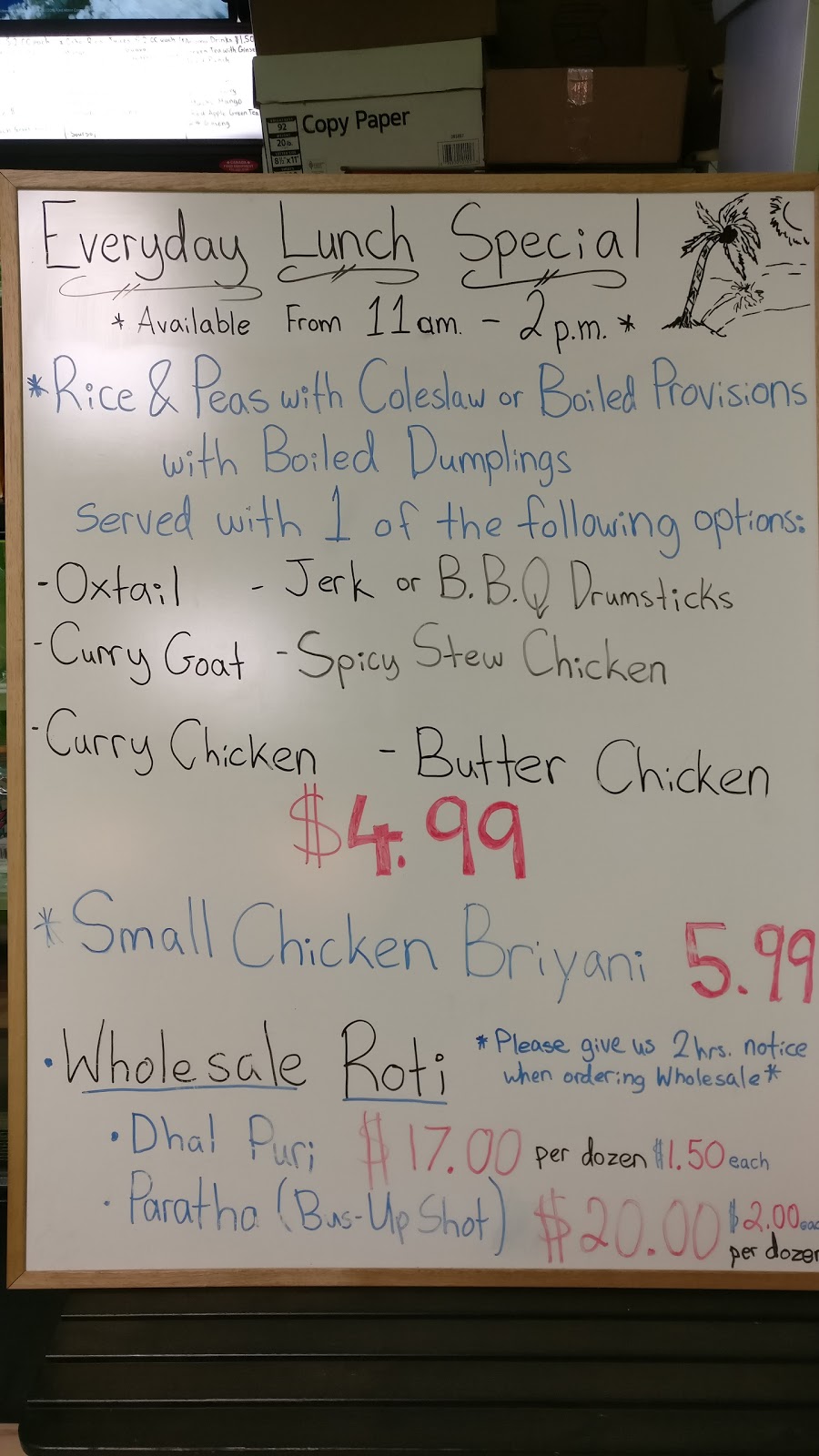 Roti Lady | 3545 St Clair Ave E, Scarborough, ON M1K 1L6, Canada | Phone: (416) 631-0690