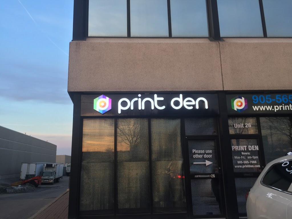 Print Den | 7025 Tomken Rd #26, Mississauga, ON L5S 1R6, Canada | Phone: (905) 565-7066
