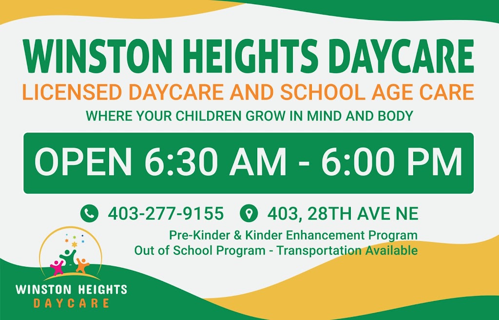 Winston Heights Daycare | 403 28 Ave NE, Calgary, AB T2E 2B6, Canada | Phone: (403) 277-9155