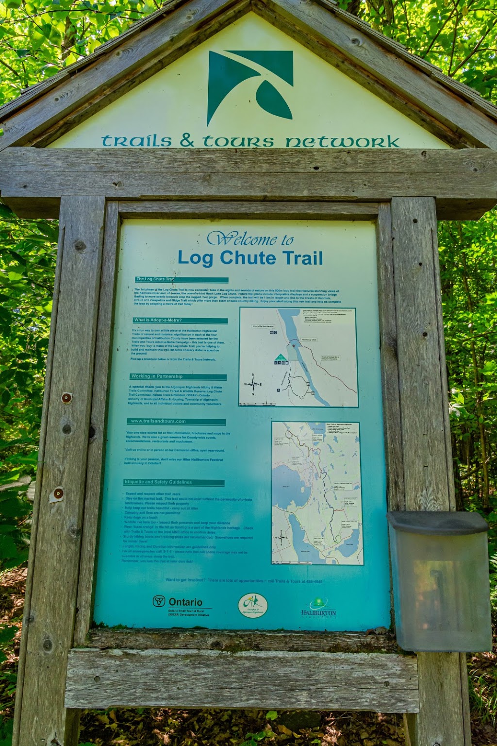 Hawk Lake Log Chute | 1584 Big Hawk Lake Rd, Algonquin Highlands, ON K0M 1J2, Canada | Phone: (705) 489-2379