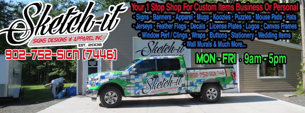 Sketch-It Signs & Designs | 268 Munroe Avenue Extension, Westville Road, New Glasgow, NS B2H 5C6, Canada | Phone: (902) 752-7446