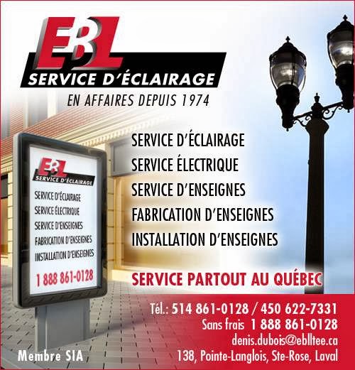 EBL Service DEclairage | 138 Rue de la Pointe-Langlois, Laval, QC H7L 3M5, Canada | Phone: (450) 622-7331