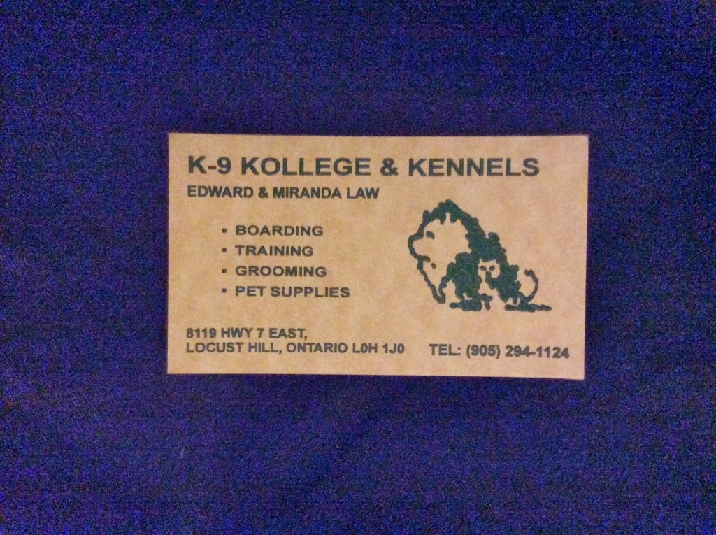 K9 Kollege, Kennels and Cattery | 119 Locust Hill Ln, Locust Hill, ON L0H 1J0, Canada | Phone: (905) 294-1124