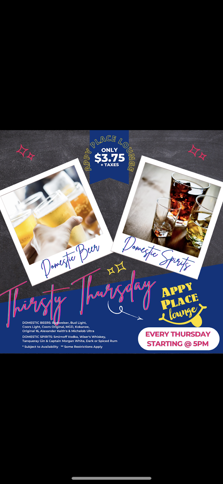 Appy Place Lounge | 363 Main St, Stonewall, MB R0C 2Z0, Canada | Phone: (204) 467-9890