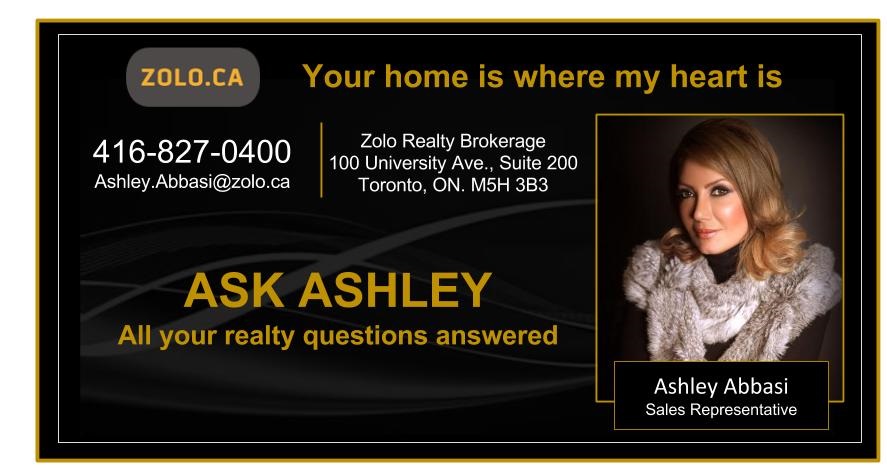 Ashley Abbasi - Zolo Realty | 112 Daniel Bram Dr, Maple, ON L6A 0H2, Canada | Phone: (416) 827-0400