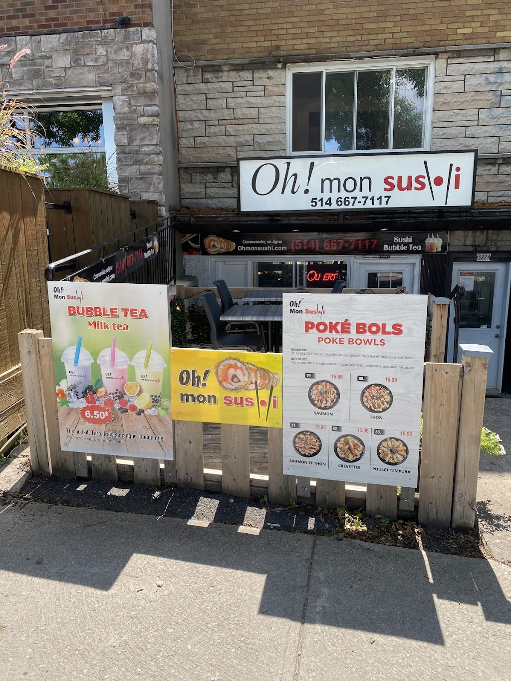 Restaurant Oh mon sushi | 3226 Rue Beaubien E, Montréal, QC H1Y 1H7, Canada | Phone: (514) 667-7117