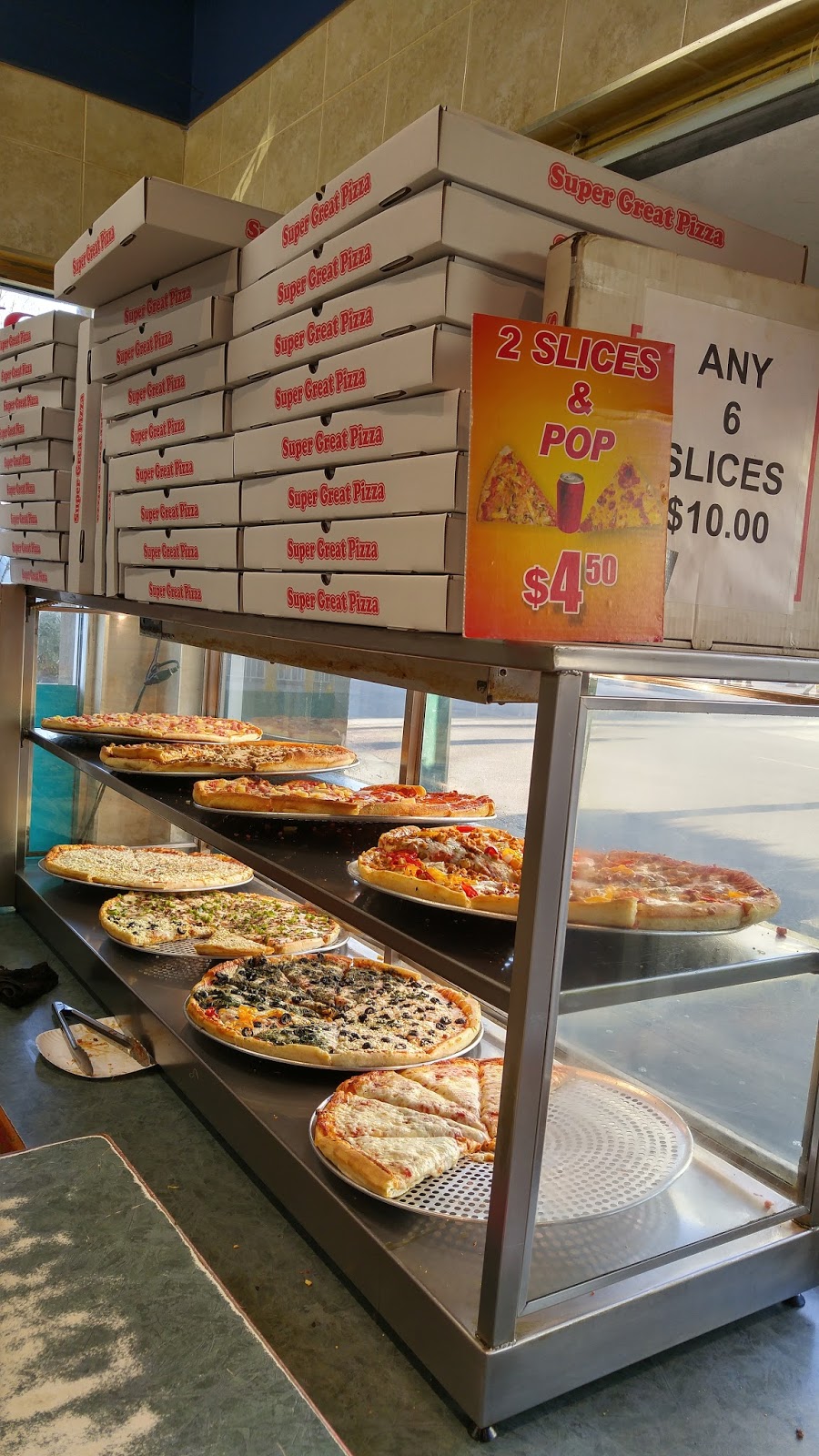 Super Great Pizza | 3388 Vanness Ave, Vancouver, BC V5R 6B8, Canada | Phone: (604) 433-0222
