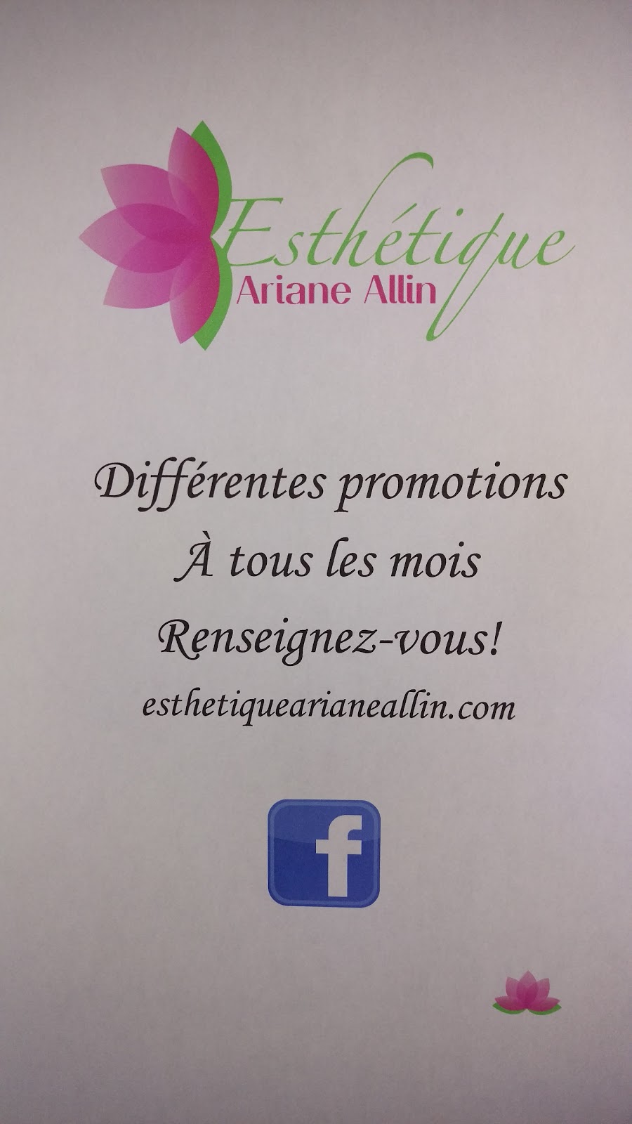 Esthétique Ariane Allin | 122 Rue des Trembles, Châteauguay, QC J6J 6E5, Canada | Phone: (514) 812-5238