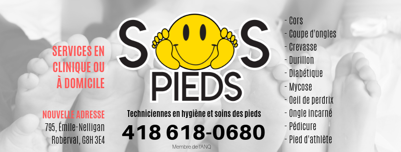 SOS Pieds Roberval | 795 Rue Émile Nelligan, Roberval, QC G8H 3E4, Canada | Phone: (418) 618-0680