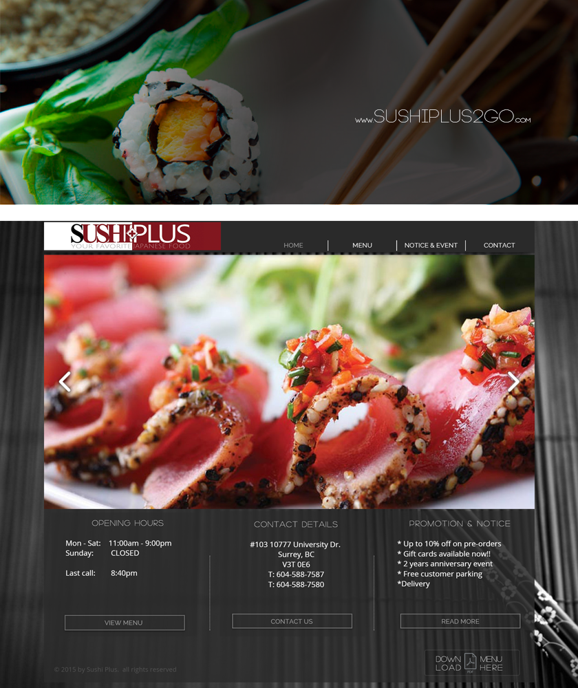 SUSHI PLUS Take out & Catering | 10777 University Dr, Surrey, BC V3T 5T6, Canada | Phone: (604) 588-7587