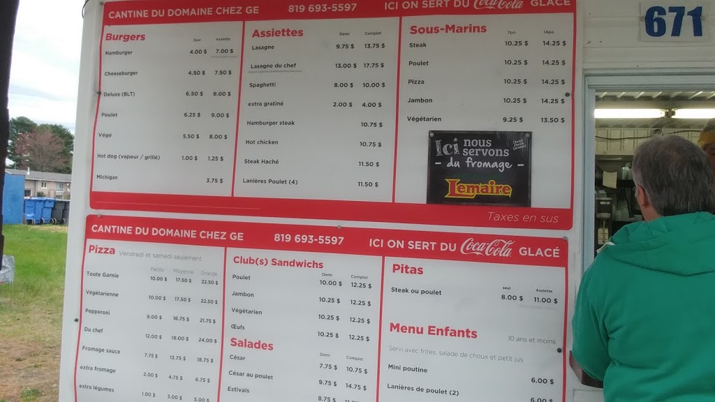 Cantine du domaine Chez GE | 642 Chemin Marcotte, Saint-Étienne-des-Grès, QC G9C 1M2, Canada | Phone: (819) 693-5597
