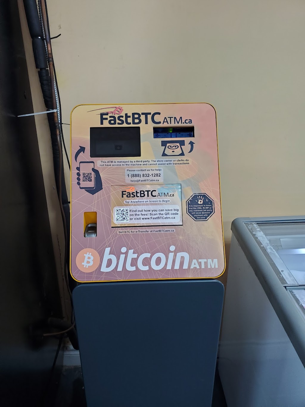 FastBTC Bitcoin ATM - Fresh Choice Store | 809 OConnor Dr, East York, ON M4B 2S7, Canada | Phone: (888) 832-1282