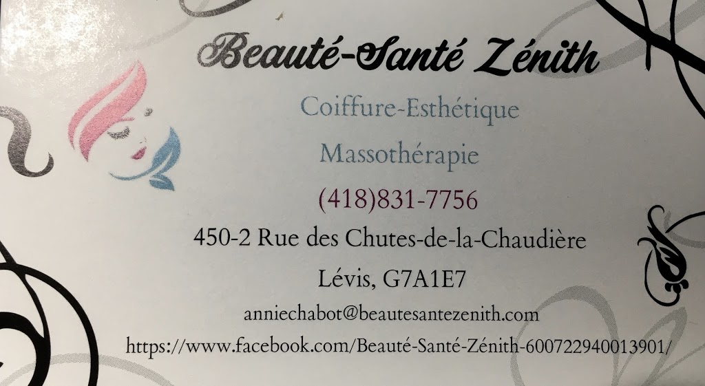 Beauty Health Zenith | 450 Rue des Chutes-de-la-Chaudière, Saint-Nicolas, QC G7A 1E7, Canada | Phone: (418) 831-7756