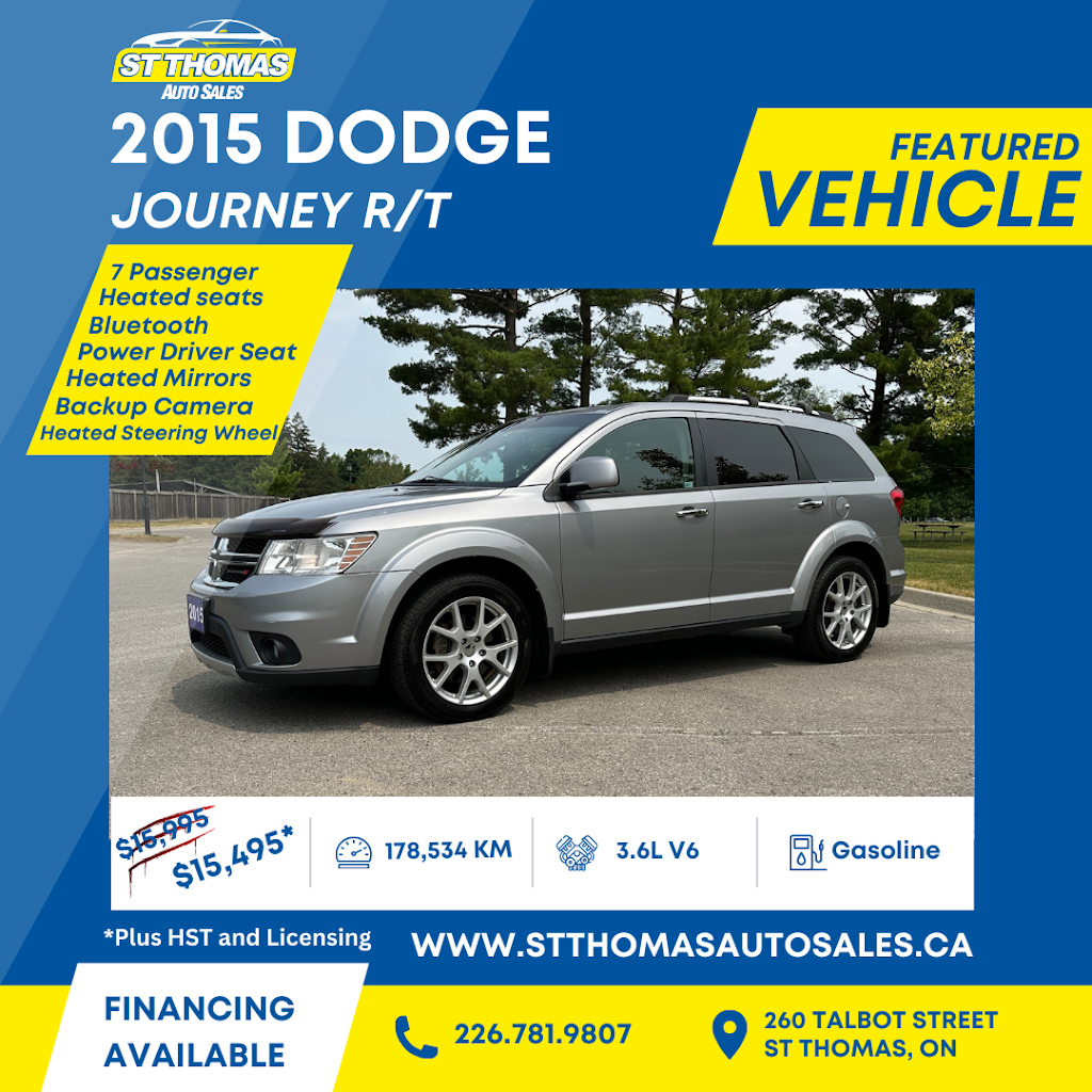 St Thomas Auto Sales | 260 Talbot St, St Thomas, ON N5P 1B4, Canada | Phone: (226) 781-9807