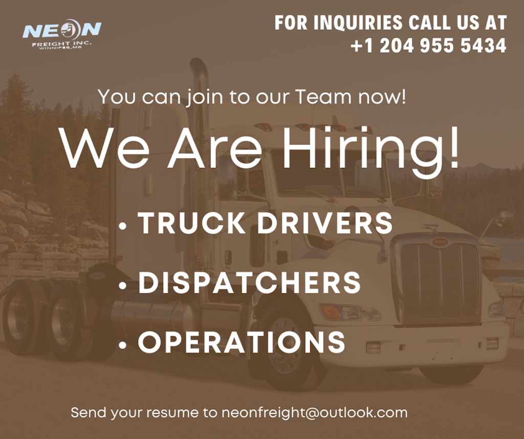 NEON Freight Inc - Freight Forwarding Company in Winnipeg CA | 415 Lucas Ave, Rosser, MB R0H 1E0, Canada | Phone: (204) 955-5434