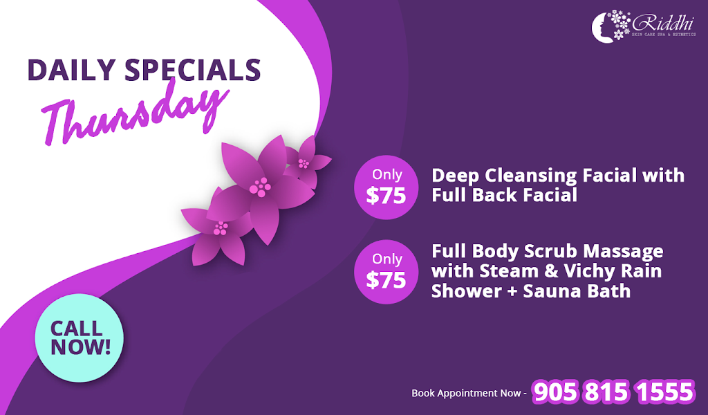 Riddhi Skin Care Spa & Esthetics | 627 Lyons Ln b5, Oakville, ON L6J 5Z7, Canada | Phone: (905) 456-9555