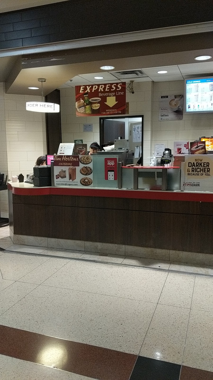 Tim Hortons | metro Centre, 200 Wellington St W Unit 360, Toronto, ON M5V 3C7, Canada | Phone: (416) 977-8023