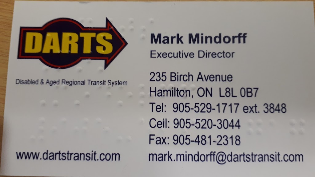 DARTS Transit | 235 Birch Ave, Hamilton, ON L8L 0B7, Canada | Phone: (905) 529-1717 ext. 1