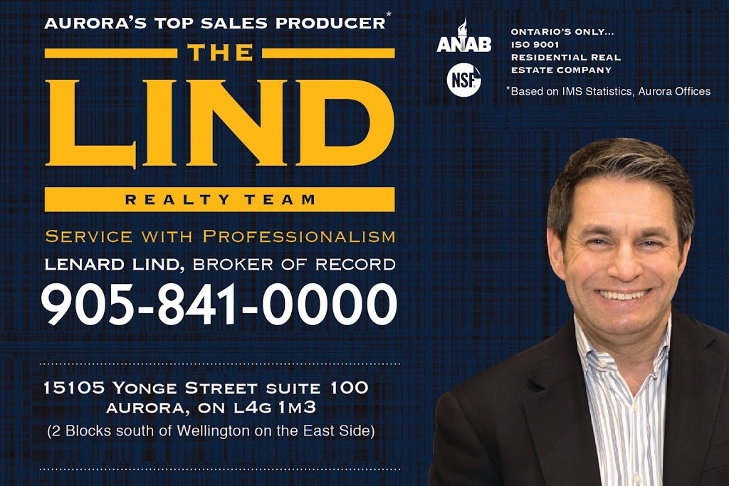 The Lind Realty Team Inc. | 15105 Yonge St #100, Aurora, ON L4G 1M3, Canada | Phone: (905) 841-0000