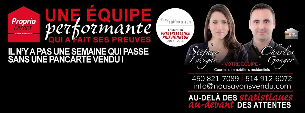 Stéfany et Charles - Courtiers Immobiliers, Proprio Direct | 50 Rue Morin, Sainte-Adèle, QC J8B 2P7, Canada | Phone: (450) 229-2992