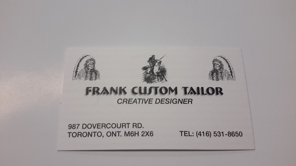 Frank Custom Tailor | 987 Dovercourt Rd, Toronto, ON M6H 2X6, Canada | Phone: (416) 531-8650