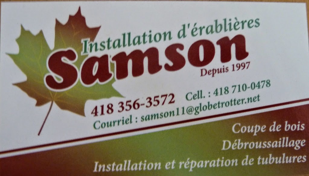 Installation dÉrablière Samson | 169 6e Rang O, Saint-Adalbert, QC G0R 2M0, Canada | Phone: (418) 356-3572