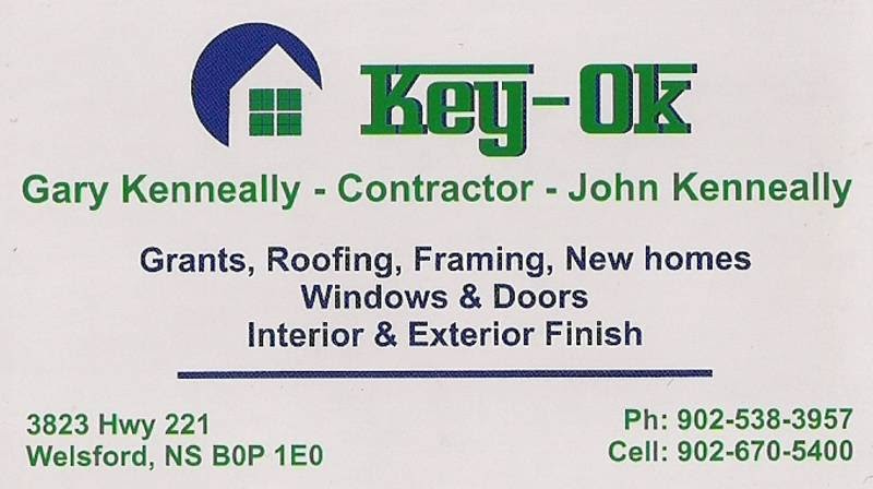 KEY-OK Construction | 3823 NS-221, Berwick, NS B0P 1E0, Canada | Phone: (902) 538-3957