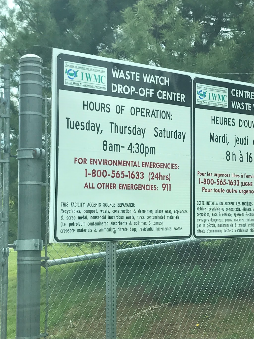 Waste Watch Drop-off Center | 378 Cape Bear Rd, Murray River, PE C0A 1W0, Canada | Phone: (902) 962-7423