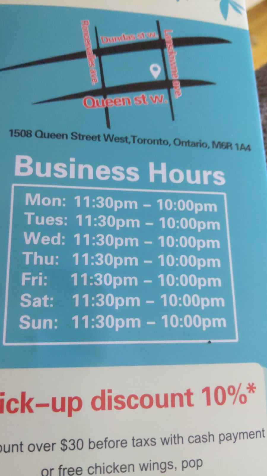Liberty Garden Chinese Restaurant | 1508 Queen St W, Toronto, ON M6R 1A4, Canada | Phone: (416) 588-1508