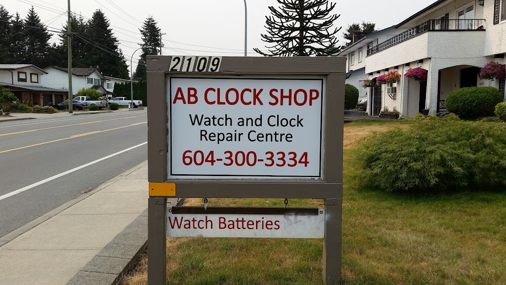 AB Clock & Watch Repair Shop | point of interest | 2109 Emerson St, Abbotsford, BC V2T 3H8, Canada | 6043003334 OR +1 604-300-3334