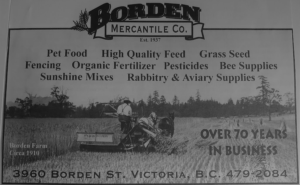 Borden Mercantile Co. Ltd. | 3960 Borden St, Victoria, BC V8P 3H8, Canada | Phone: (250) 479-2084
