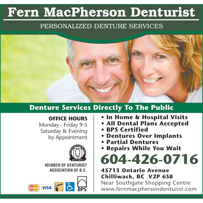 Fern MacPherson | 45713 Ontario Ave, Chilliwack, BC V2P 6S8, Canada | Phone: (604) 792-0411