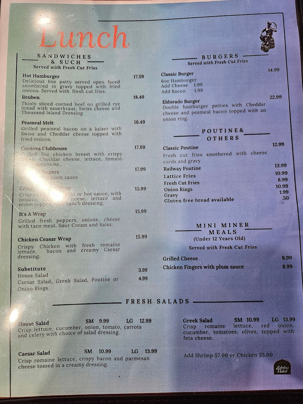 Miners Restaurant | 95 Matthew St, Marmora, ON K0K 2M0, Canada | Phone: (613) 472-0800