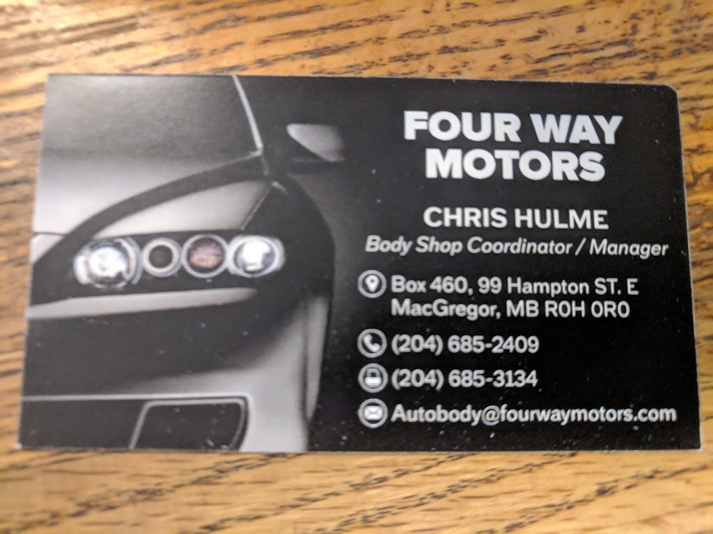 Four Way Motors | 99 Hampton St, MacGregor, MB R0H 0R0, Canada | Phone: (204) 685-2409