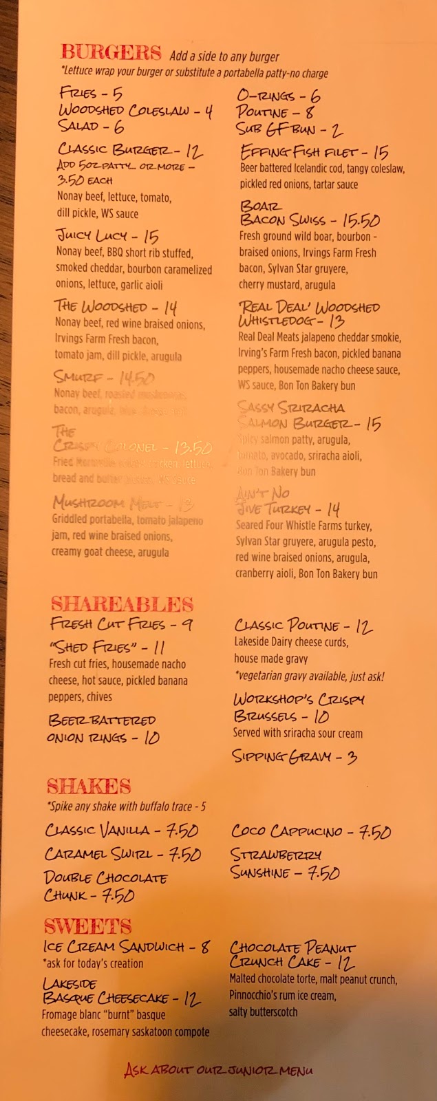 Woodshed Burgers | 637 Cameron Heights Dr NW, Edmonton, AB T6M 0L9, Canada | Phone: (780) 249-2747