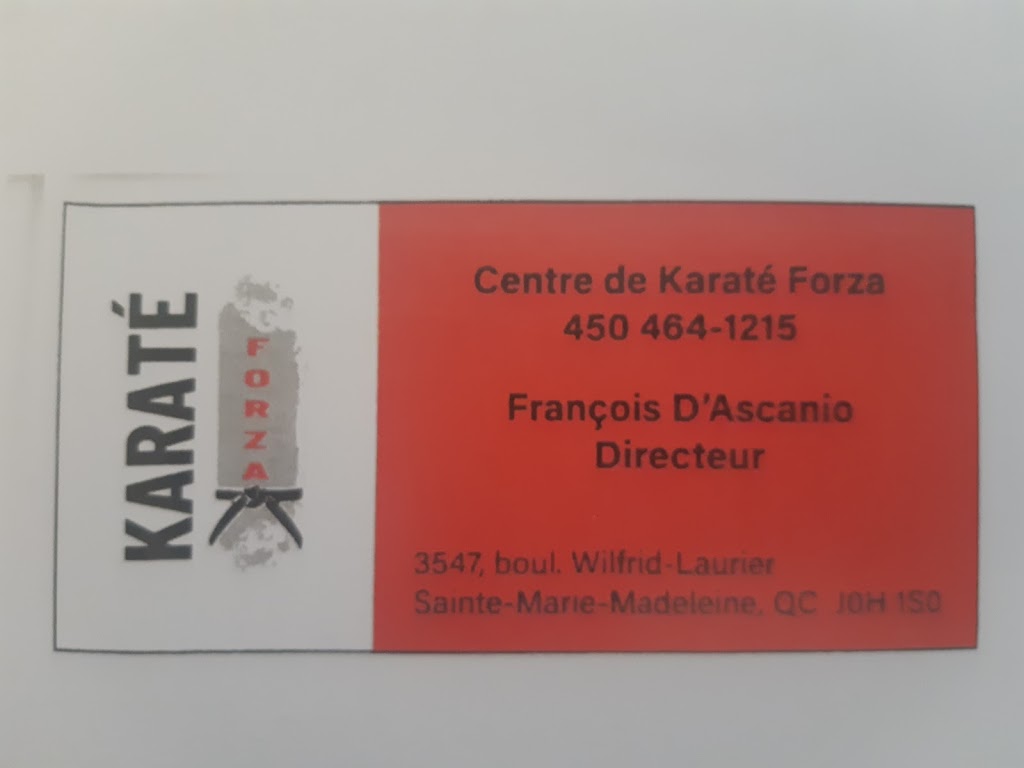 KARATÉ FORZA | 3547 Boulevard Laurier, Sainte-Marie-Madeleine, QC J0H, Canada | Phone: (450) 464-1215