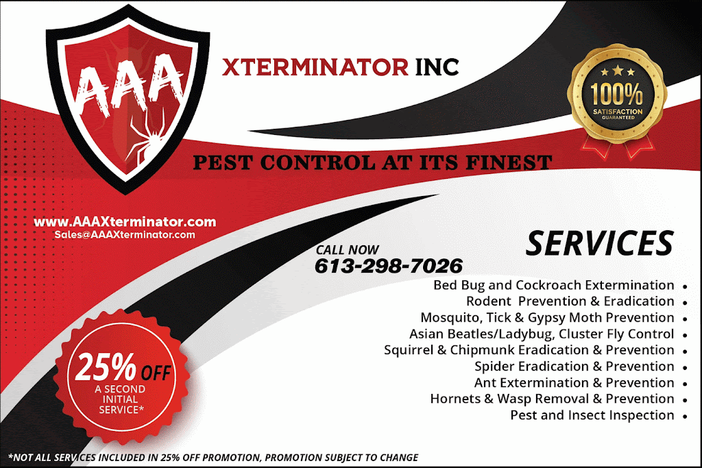 AAA Xterminator Inc. | 109 Bennett Lake Rd, Balderson, ON K0G 1A0, Canada | Phone: (613) 298-7026
