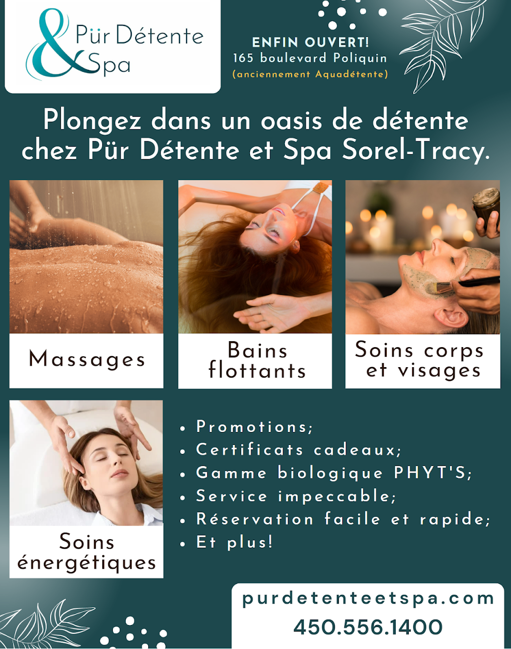 Pür Détente et Spa | 165 Bd Poliquin, Sorel-Tracy, QC J3P 7Y8, Canada | Phone: (450) 556-1400