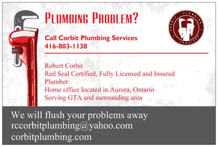 CORBIT PLUMBING SERVICES | 66 Mark St, Aurora, ON L4G 3J3, Canada | Phone: (416) 803-1138