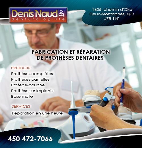 Denturologiste Denis Naud | 1605 Chemin dOka, Deux-Montagnes, QC J7R 1N1, Canada | Phone: (450) 472-7066