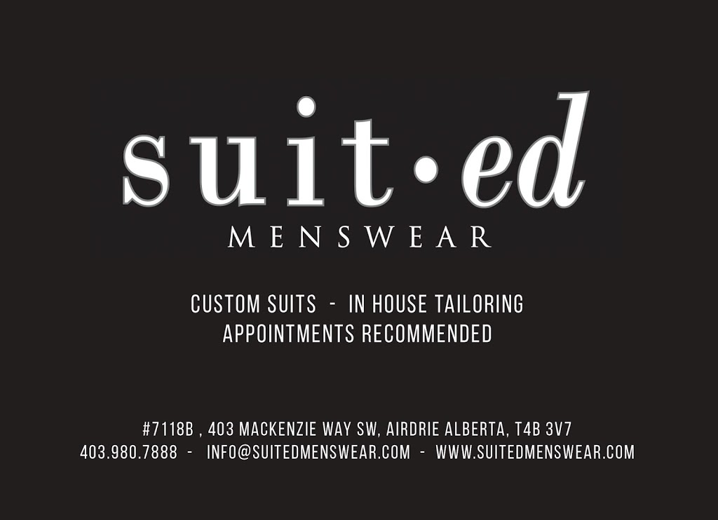 Suited Menswear | 403 MacKenzie Way SW #7118B, Airdrie, AB T4B 3V7, Canada | Phone: (403) 980-7888