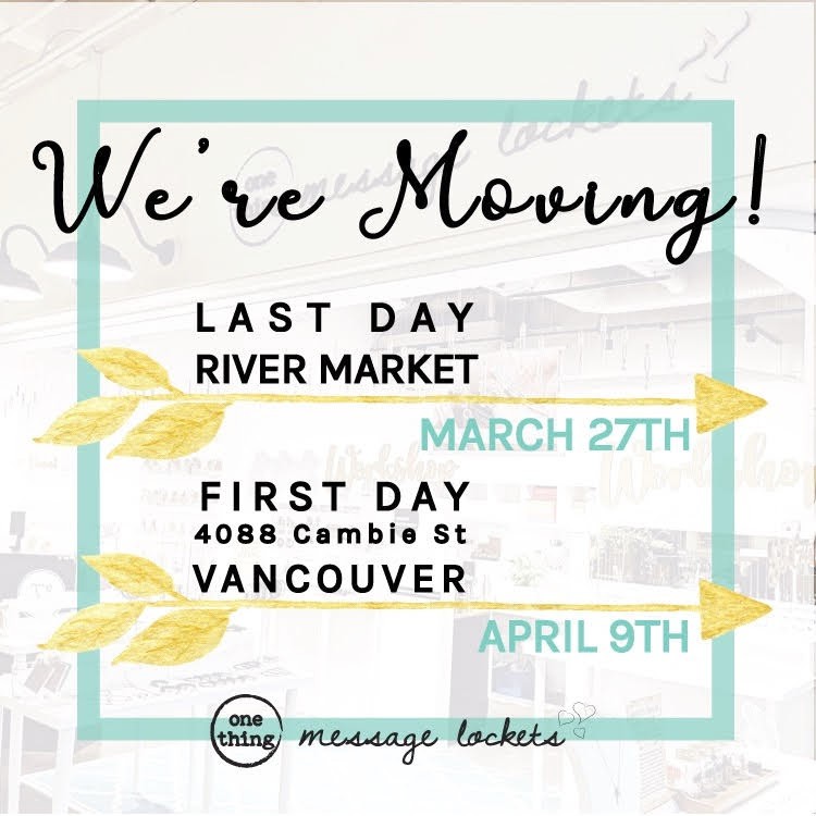 One Thing Message Lockets | 4088 Cambie St #103, Vancouver, BC V5Z 2X8, Canada | Phone: (604) 780-7562
