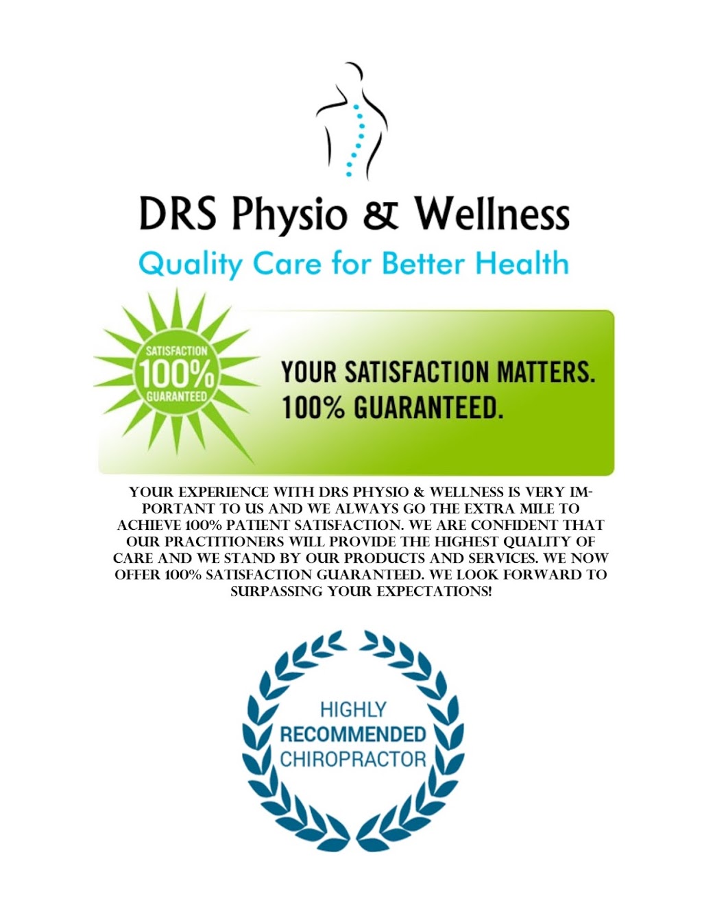 DRS Physio & Wellness | 1090 Peter Robertson Blvd Unit 105, Brampton, ON L6R 3B3, Canada | Phone: (905) 793-5554