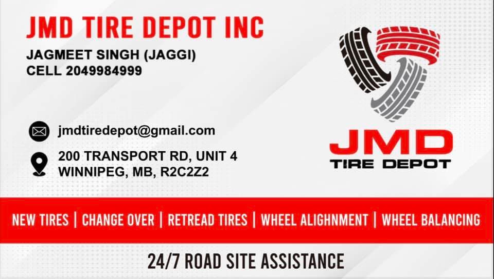 JMD TIRE DEPOT INC | 200 Transport Rd unit 4, Winnipeg, MB R2C 2Z2, Canada | Phone: (204) 998-4999