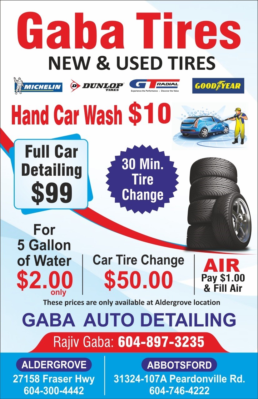 Gaba Auto Detailing and Tires | 27158 Fraser Hwy, Aldergrove, BC V4W 3P7, Canada | Phone: (604) 300-4442