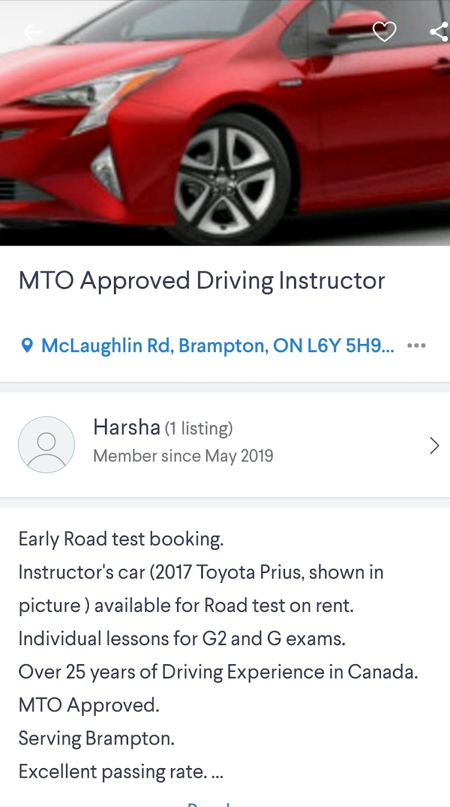 Mani & Harsh Driving instructors | 29 Horizon St, Brampton, ON L6P 2J3, Canada | Phone: (905) 226-7854