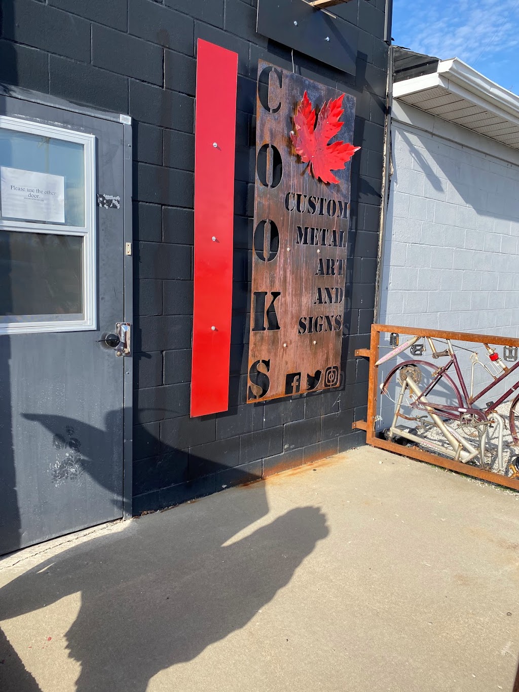 Cooks Custom Metal Art and Signs | 22360 Pioneer Line, Rodney, ON N0L 2C0, Canada | Phone: (519) 785-3033