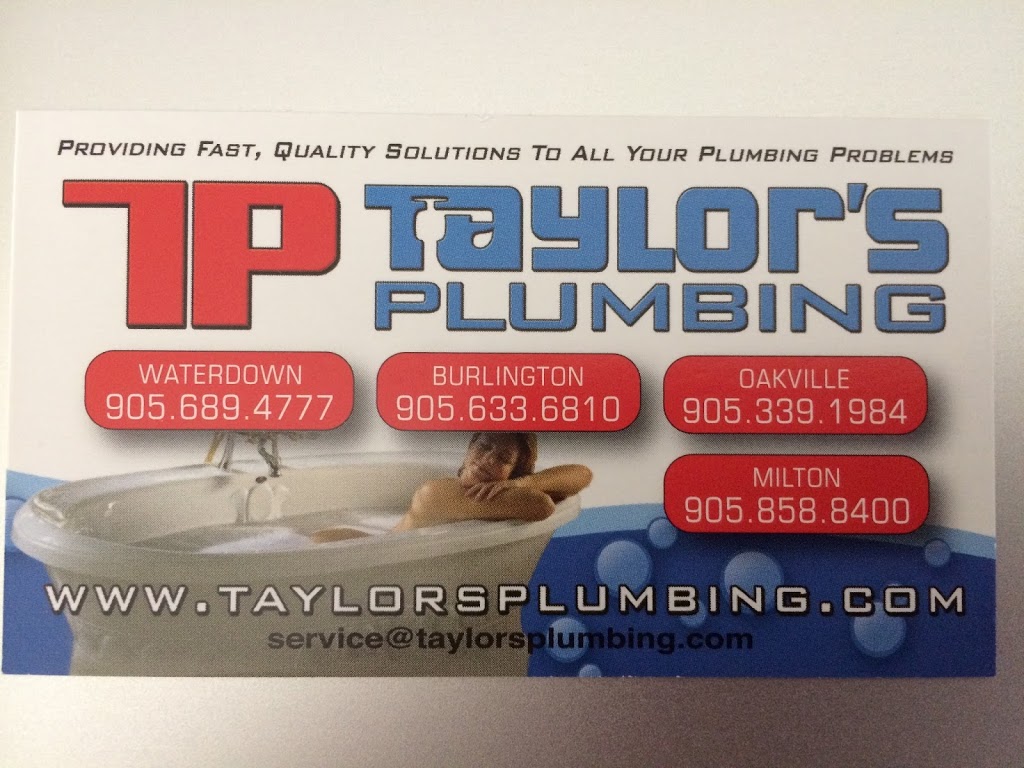 Taylors Plumbing | 300 Dundas St E, Waterdown, ON L0R 2H0, Canada | Phone: (905) 367-8008