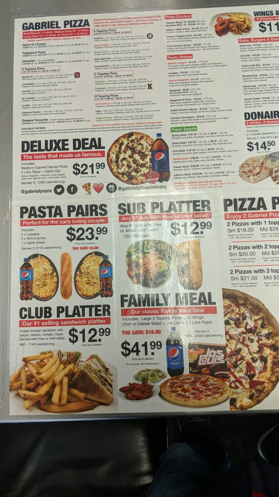 Gabriel Pizza | 780 Baseline Rd, Ottawa, ON K2C 3V8, Canada | Phone: (613) 319-7777